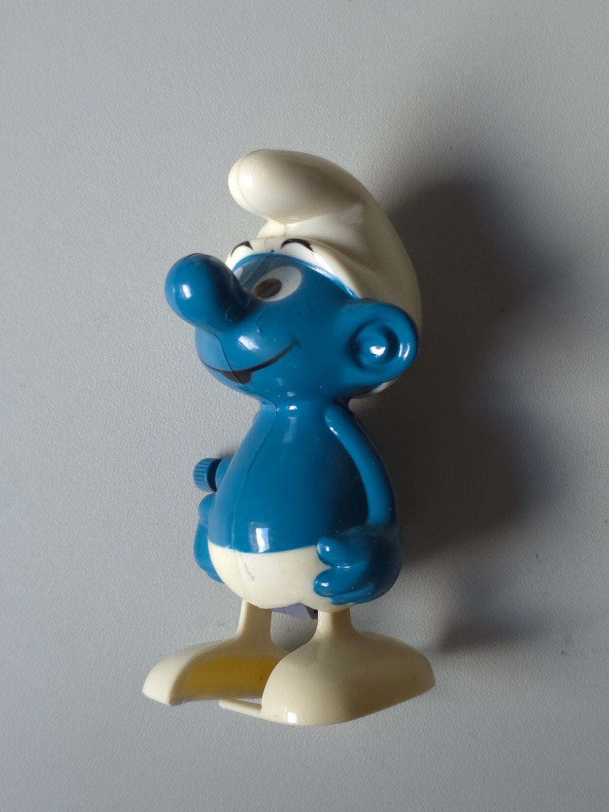 Ancienne figurine mécanique Schtroumpf qui marche, Collections, Schtroumpfs, Envoi, Utilisé, Autres Schtroumpfs, Poupée, Figurine ou Peluche