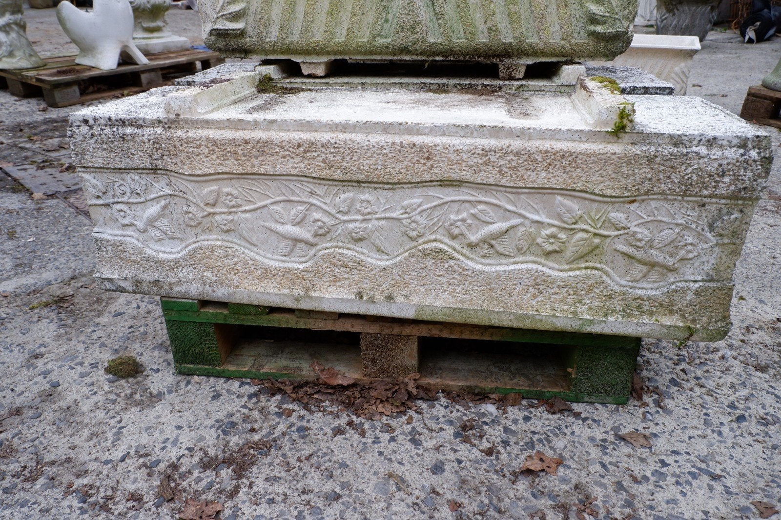 Lot de 2 jardinières en béton, Beton