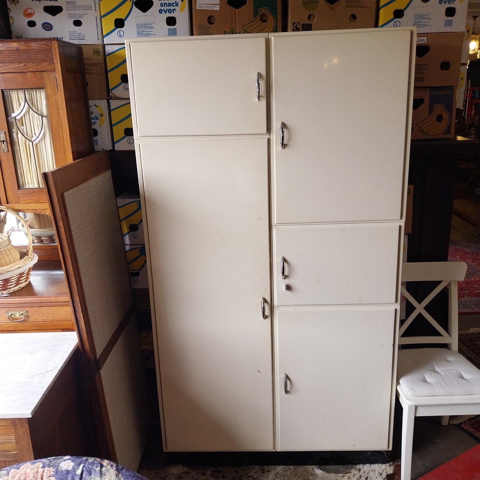 Vintage houten keukenkast / voorraadkast – jaren '50-'60, Huis en Inrichting, Keuken | Keukenelementen, Gebruikt, Ophalen