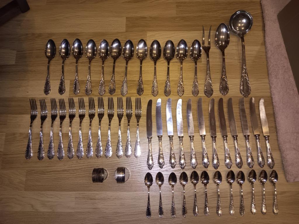 Bestek verzilverd, Ophalen