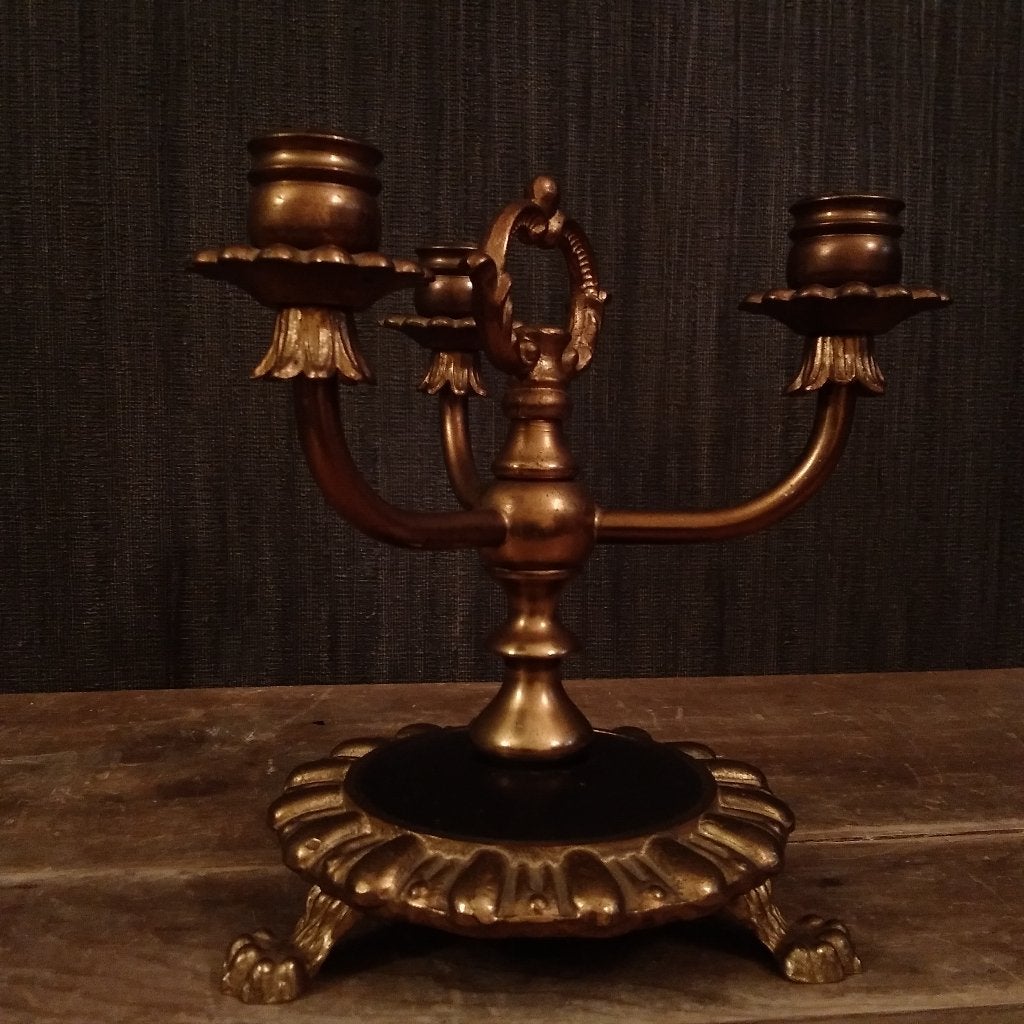Chandelier ancien en cuivre/laiton, Envoi, Cuivre