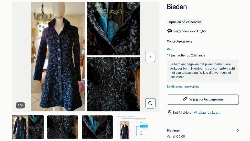 Jas gothic merkkledij Desigual nieuw, Maat 38/40 (M), Zwart, Nieuw, Ophalen of Verzenden