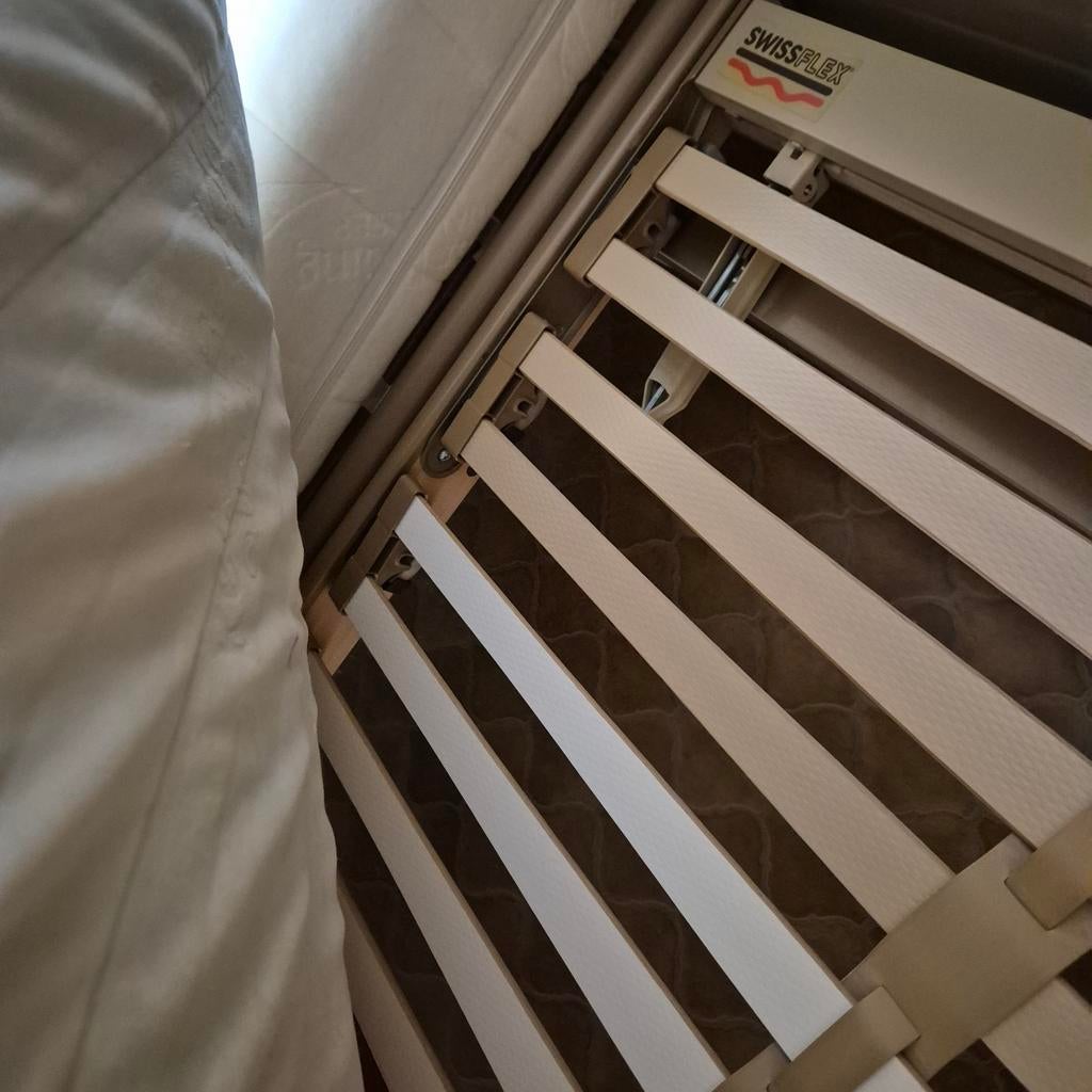 Bed SwissFlex Kingsize+ 2x 100x210cm Bodems & Matrassen, Ophalen, 210 cm, Tweepersoons, 100 cm