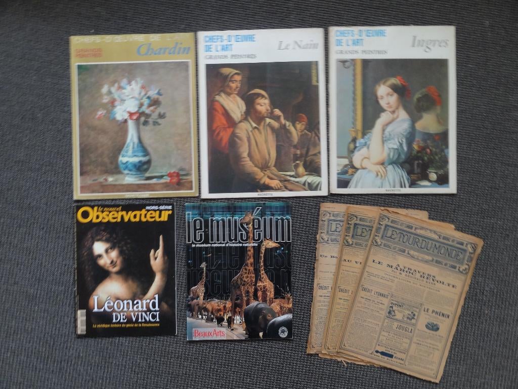 8 x kunst; Ingres, Chardin, Le Nain, Léonard de Vinci,, Verzenden, Gelezen, Schilder- en Tekenkunst