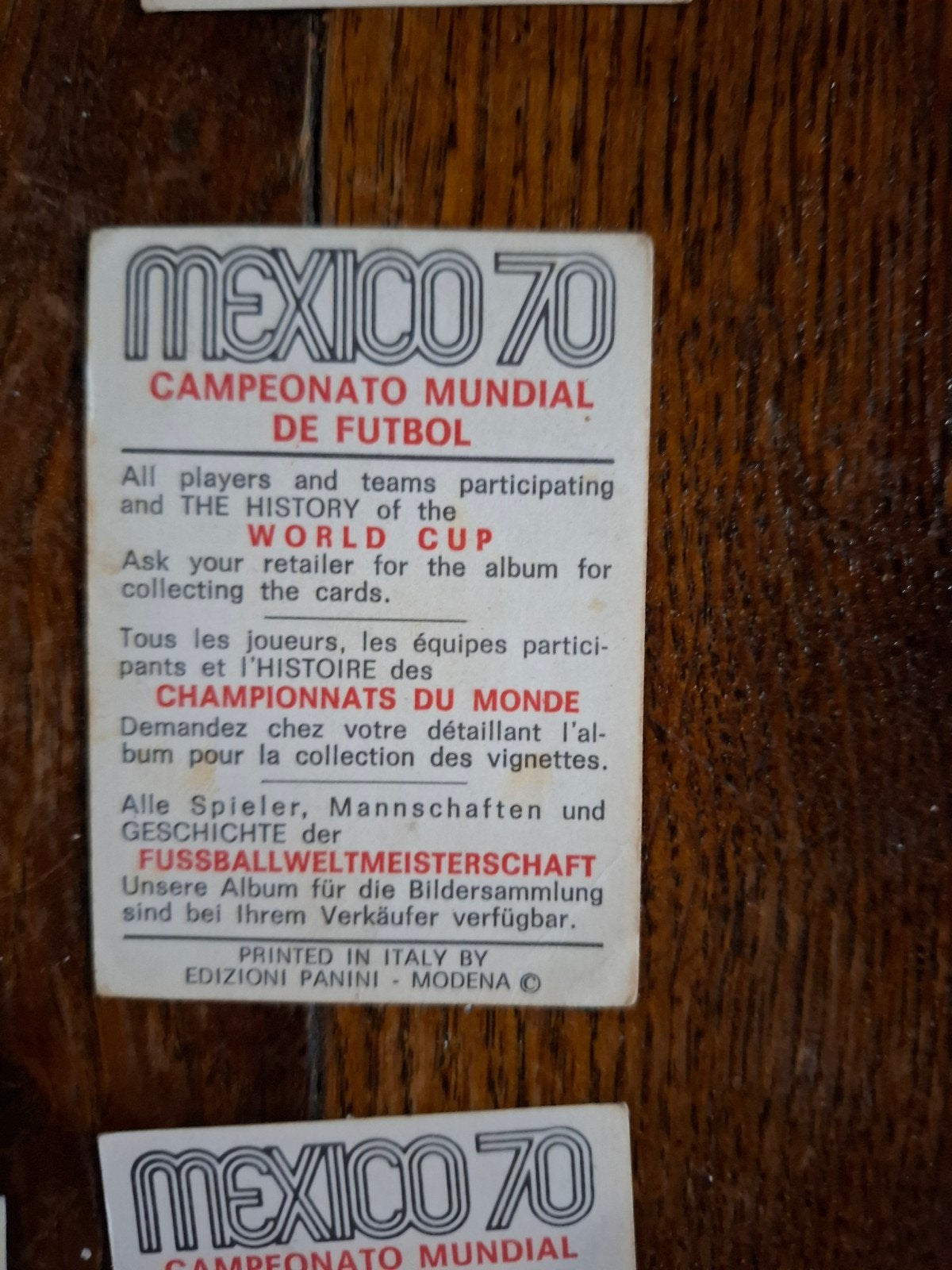 pannini Mexico 70, Postzegels en Munten, Aandelen en Waardepapieren