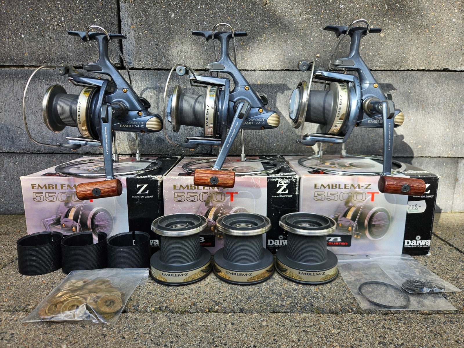 3 Daiwa Emblem Z-55000T plus 3 bobines, Enlèvement ou Envoi