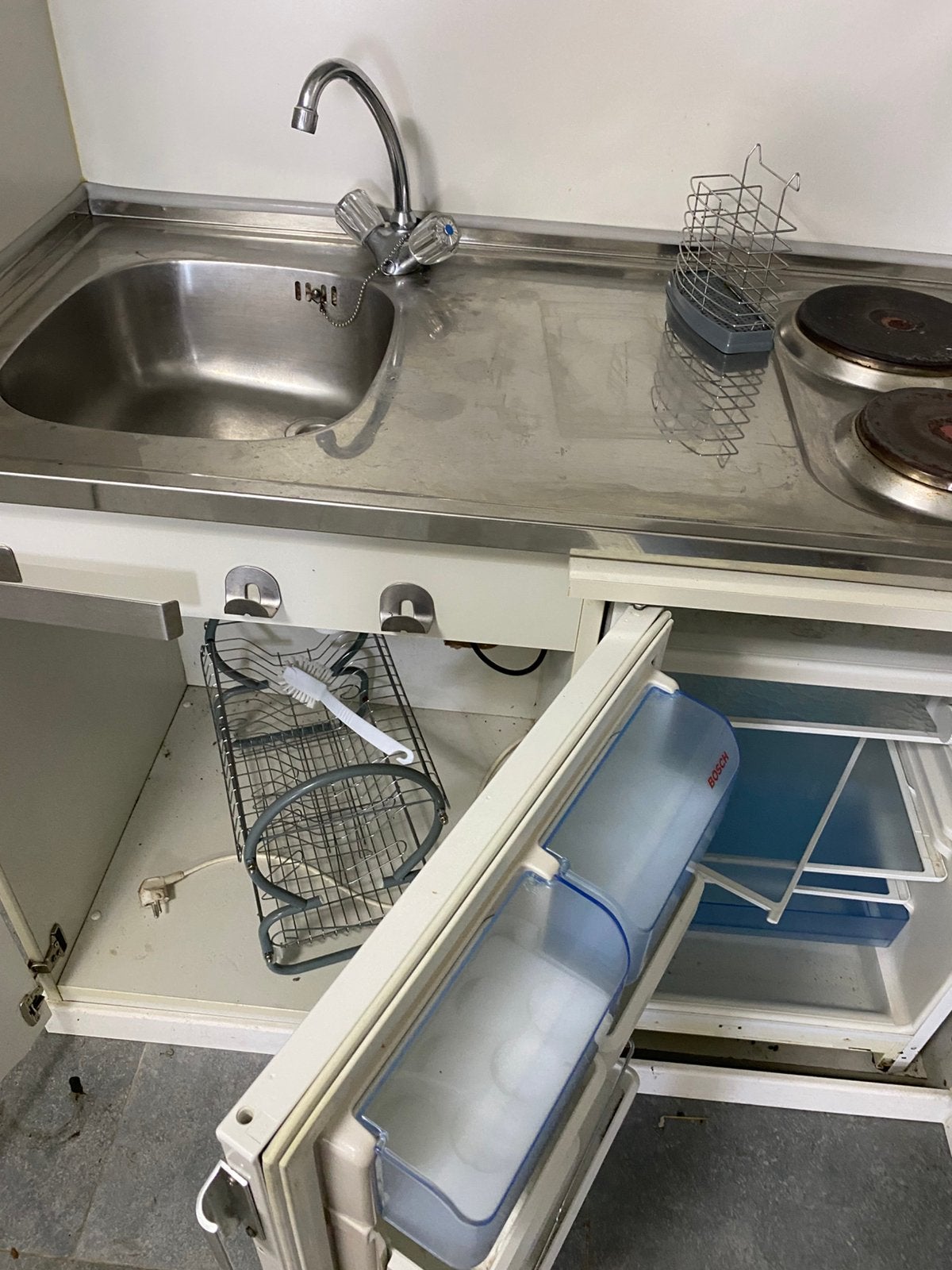 Cuisine kitchenette, Maison & Meubles, Enlèvement, Comme neuf, Blanc