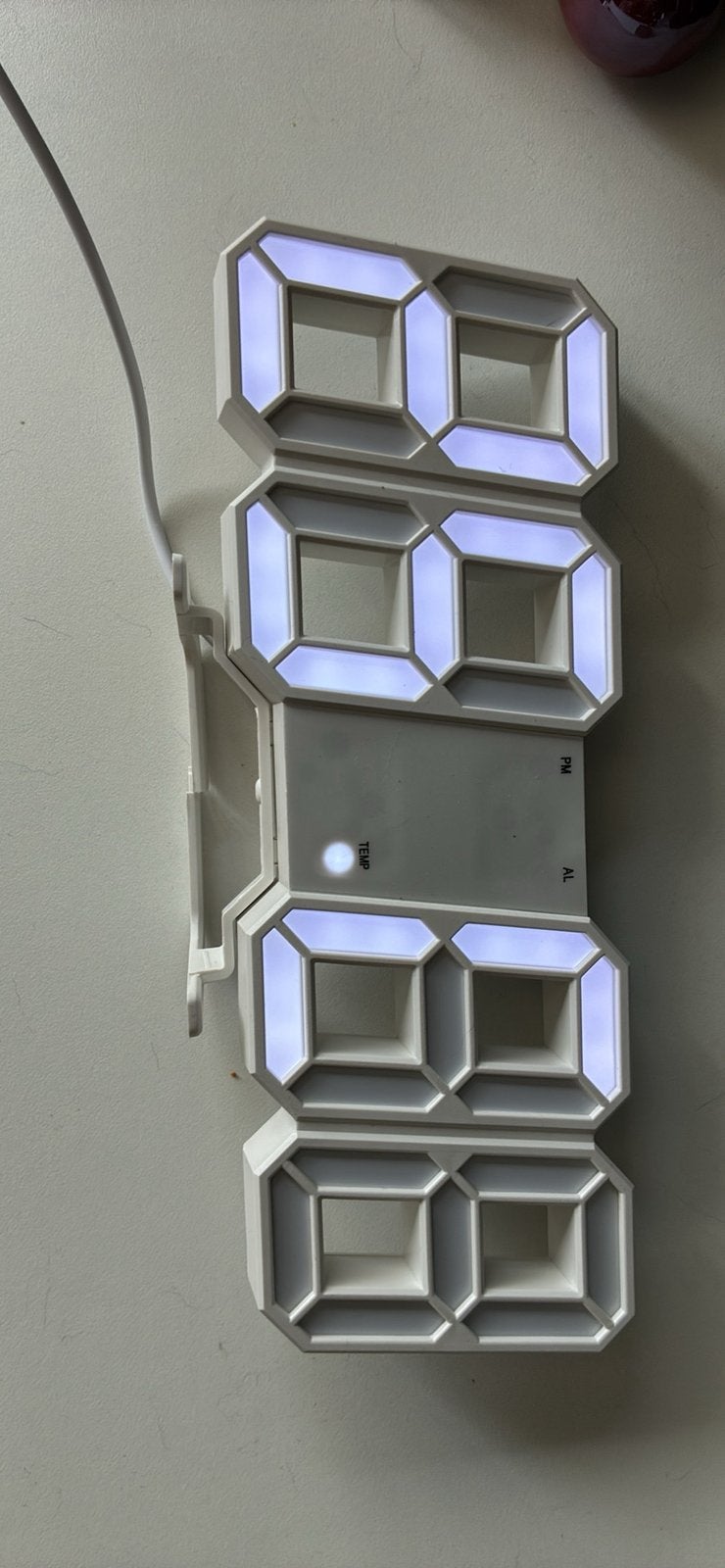 Horloge LED numérique avec grands chiffres 3D — Nouveau, Bricolage & Construction, Enlèvement, Comme neuf