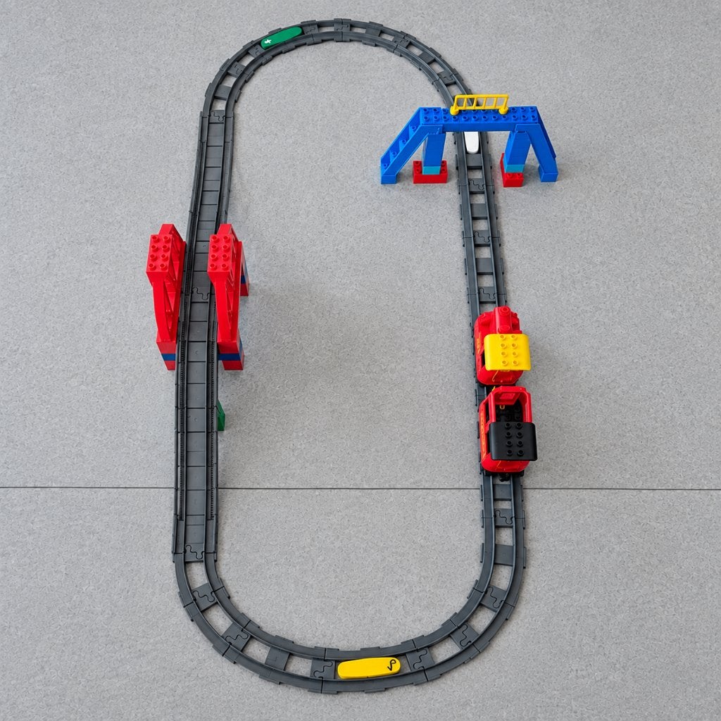 Duplo treinrails bruggen en treintje, Ophalen of Verzenden