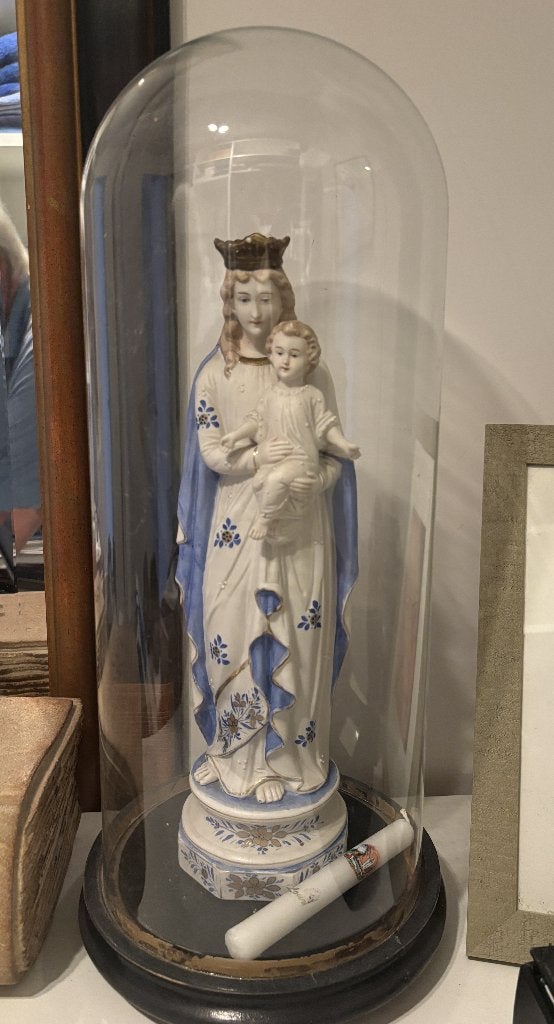Madonna onder glas, Antiquités & Art, Antiquités | Objets religieux, Enlèvement