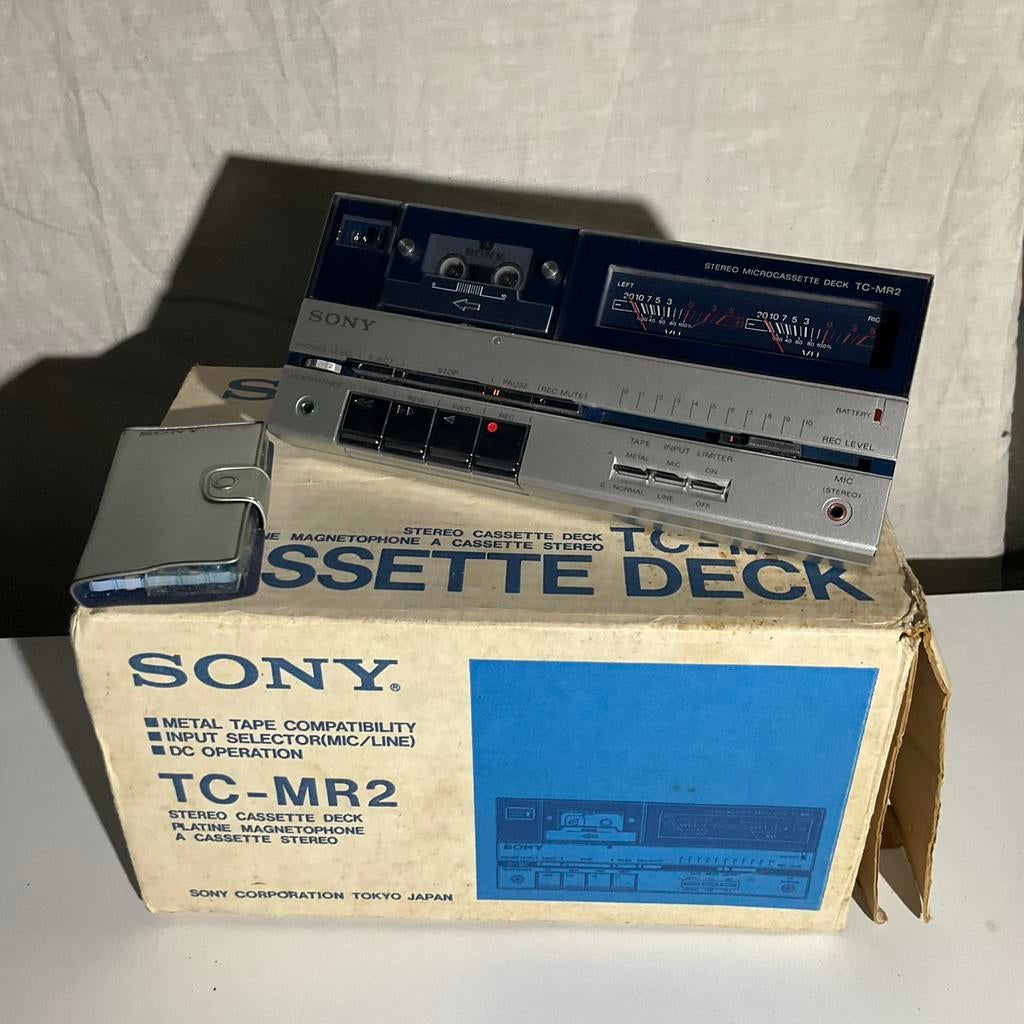 Sony TC-MR2 — Met originele doos + accessoires, Ophalen of Verzenden, Enkel, Sony, Tape counter