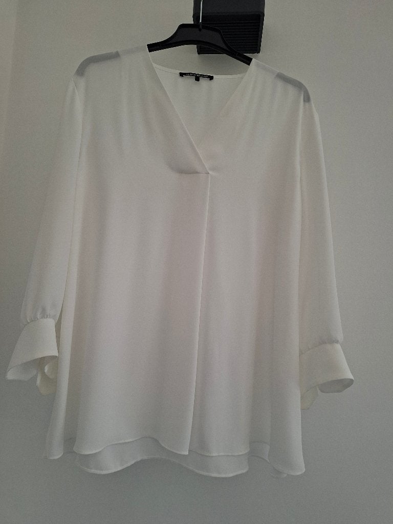 Witte tuniek blouse Luisa Cerano maat 42, Wit, Lucia Cerano, Maat 42/44 (L), Nieuw