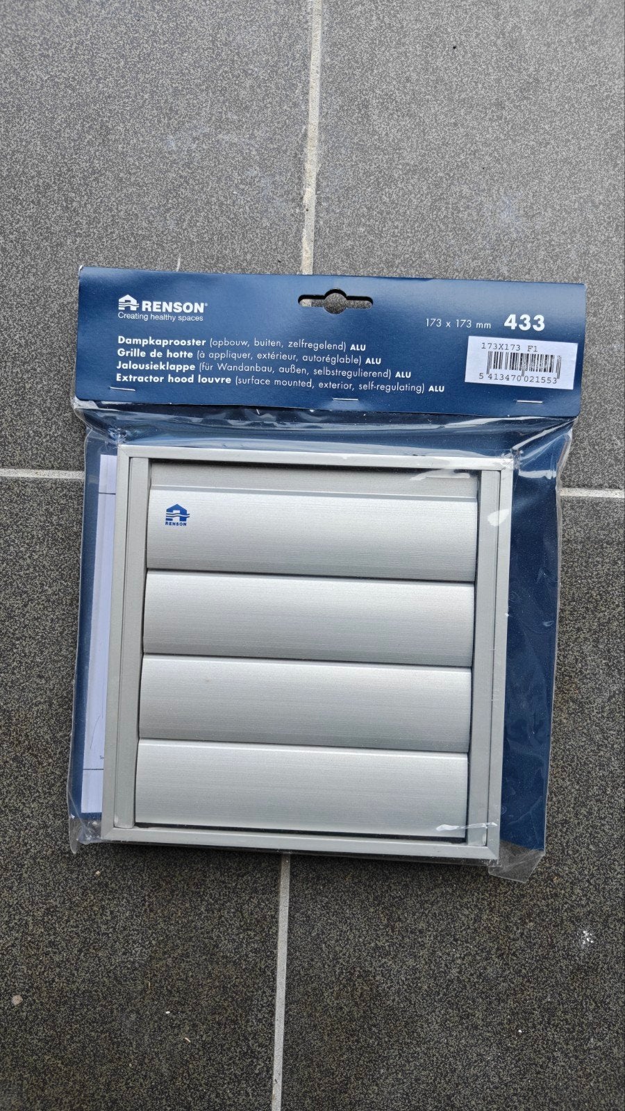 Renson dampkaprooster aluminum, Ophalen, Nieuw