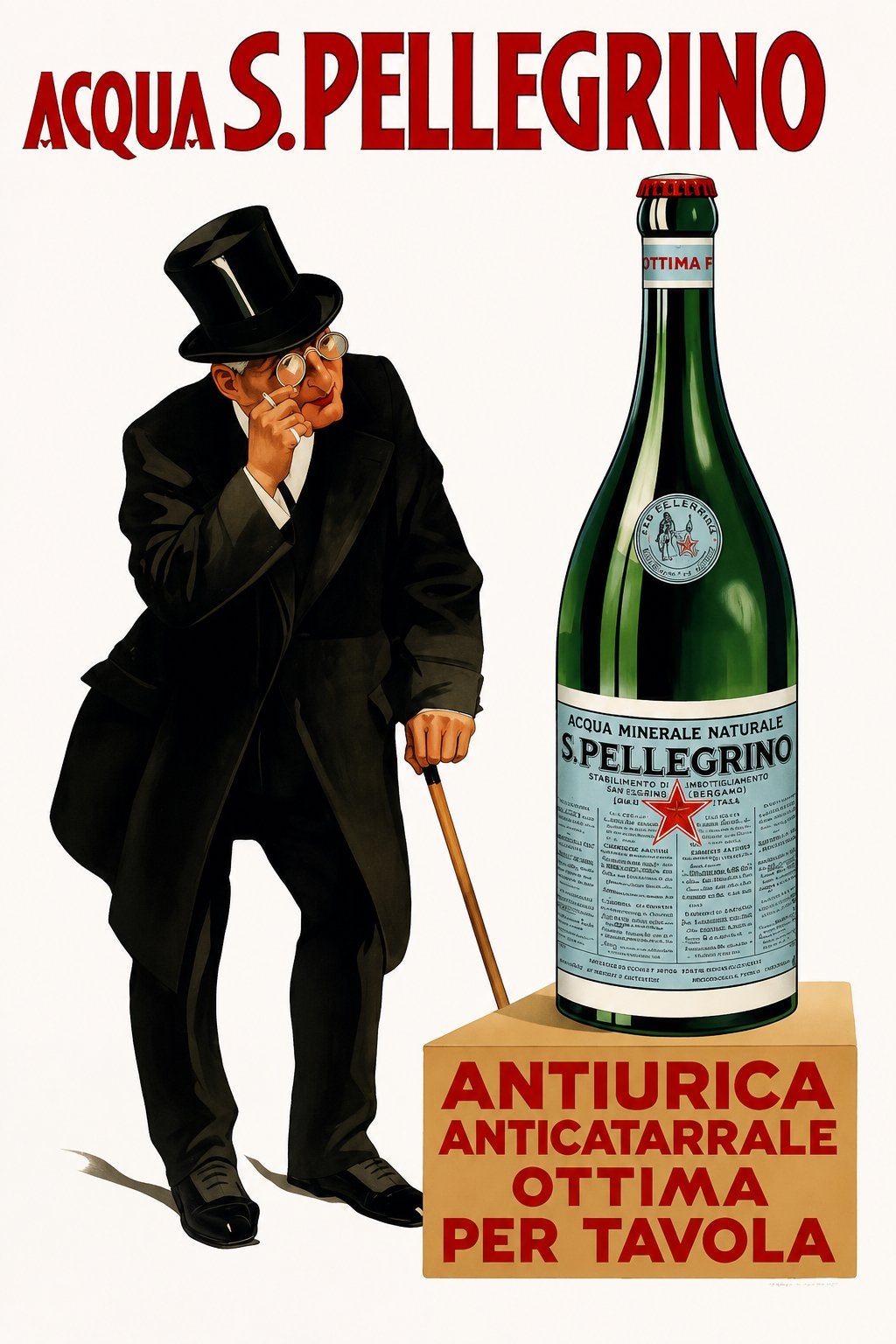 Panneau en métal San Pellegrino 3 - rétro vintage mancave, Enlèvement ou Envoi, Neuf, Panneau publicitaire