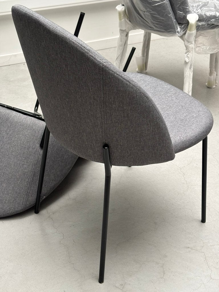 Chaise de salle à manger métal et tissus gris LAREDOUTE, Neuf, Gris, Enlèvement, Métal