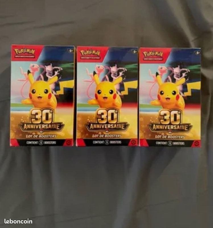 Lot 3 Bundles Pokemon 30 ans, Hobby & Loisirs créatifs, Enlèvement ou Envoi, Neuf, Plusieurs cartes