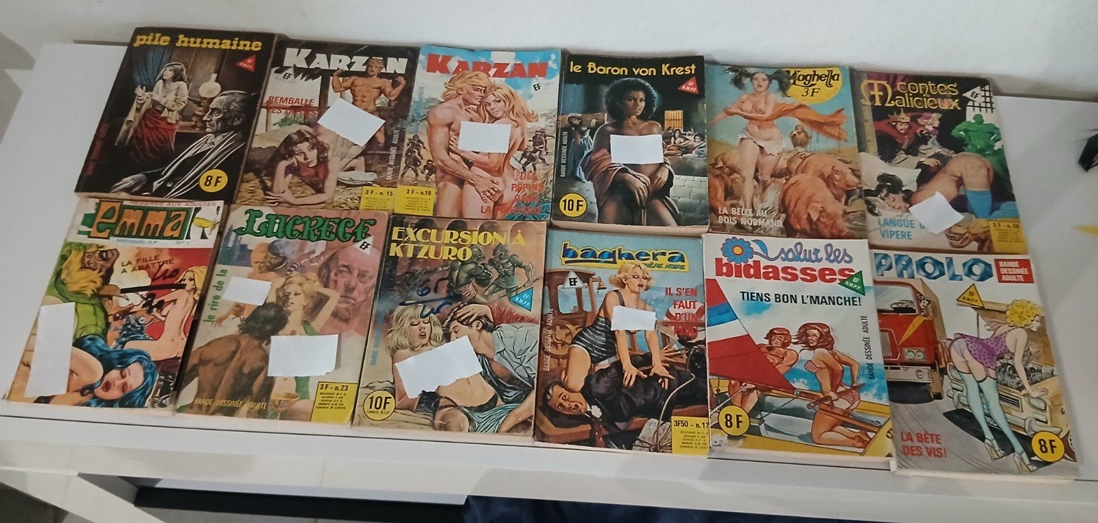Lot de 12 BD Livres erotique, Livres, Enlèvement