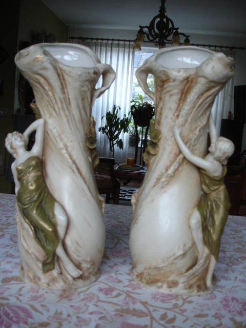 Royal Dux - 2 Art-Nouveau vazen, origineel pre 1918, Austria, Ophalen of Verzenden