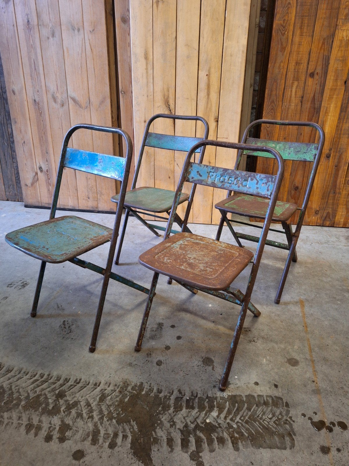 Chaises pliantes vintage en métal, Jardin & Terrasse, Enlèvement