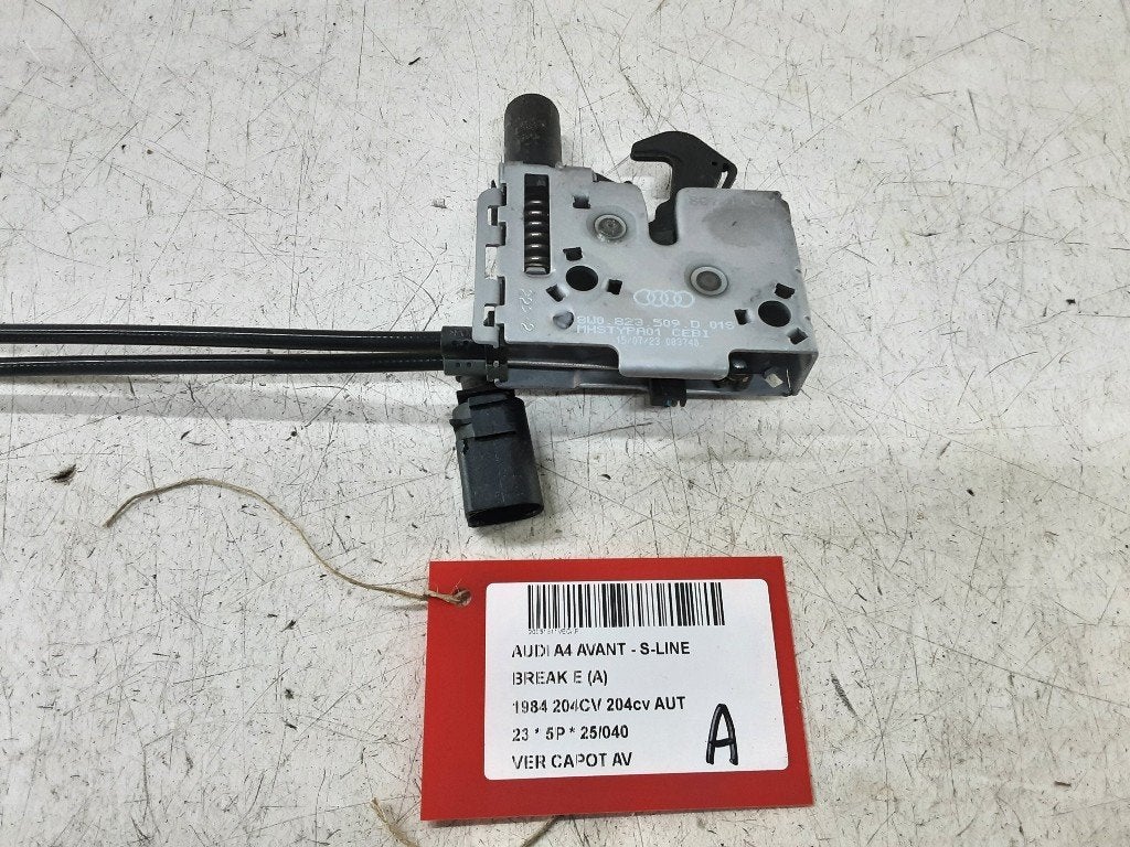 SERRURE CAPOT Audi A4 Avant (B9) (8W0823509D), Autos : Pièces & Accessoires, Mevr. I. Hauben, Audi, Utilisé, Rue de l'Espoir 34 34
4030  GRIVEGNÉE, BE