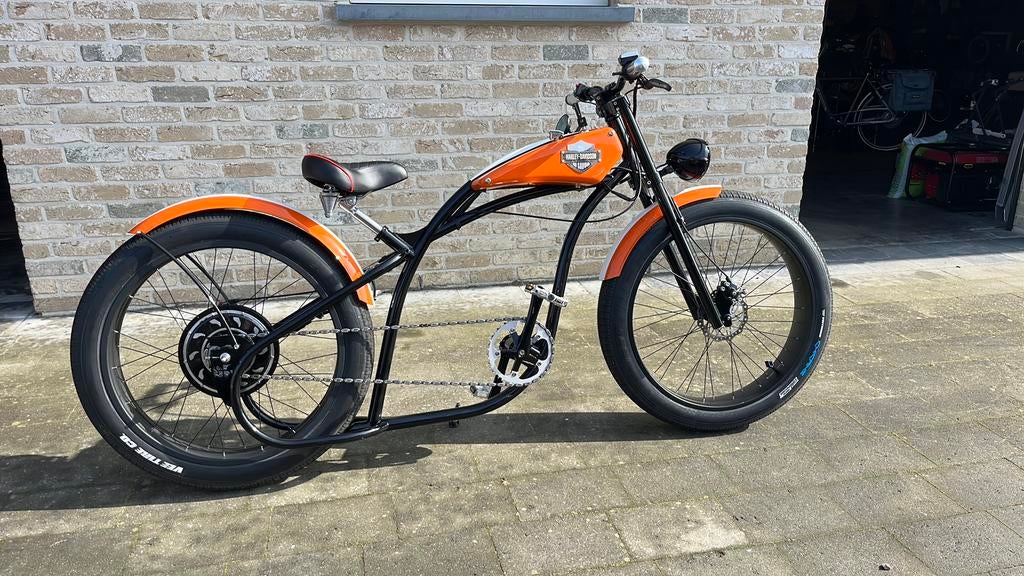 Zeer exclusive electrische harley fiets, Fietsen en Brommers, Ophalen, Zo goed als nieuw