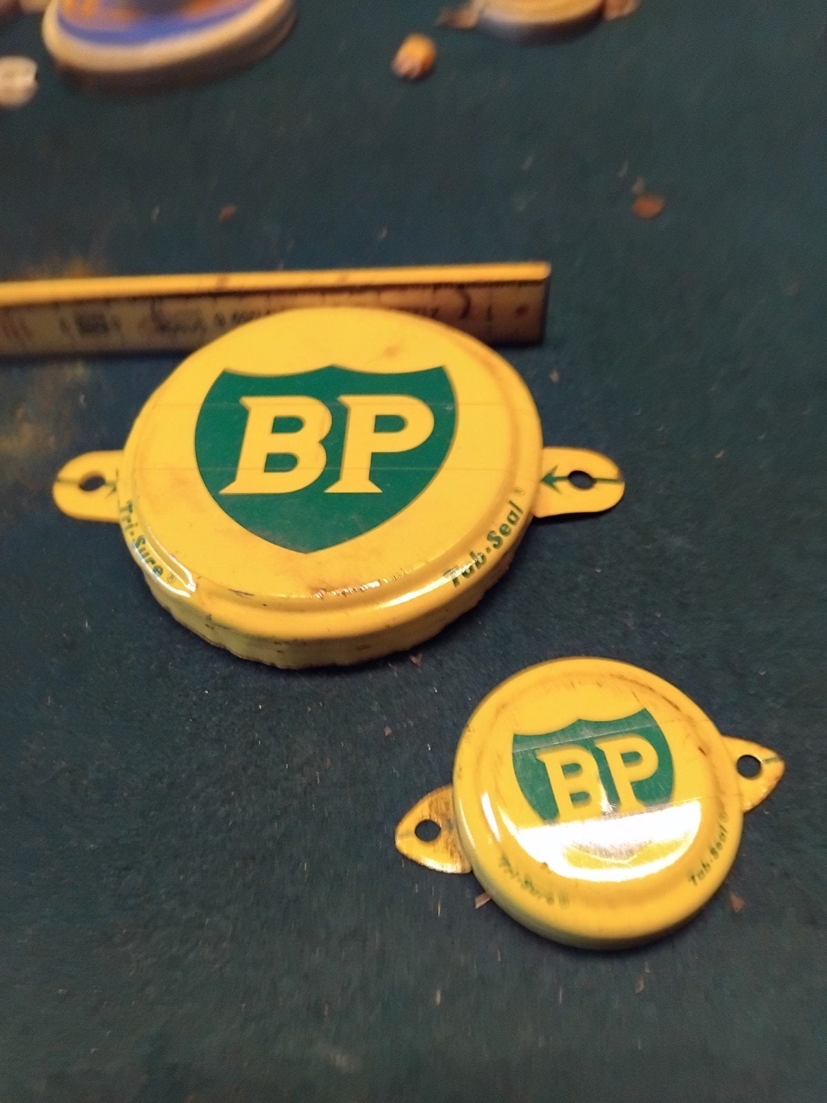 bp olie metalen doppen, Verzamelen, Ophalen of Verzenden