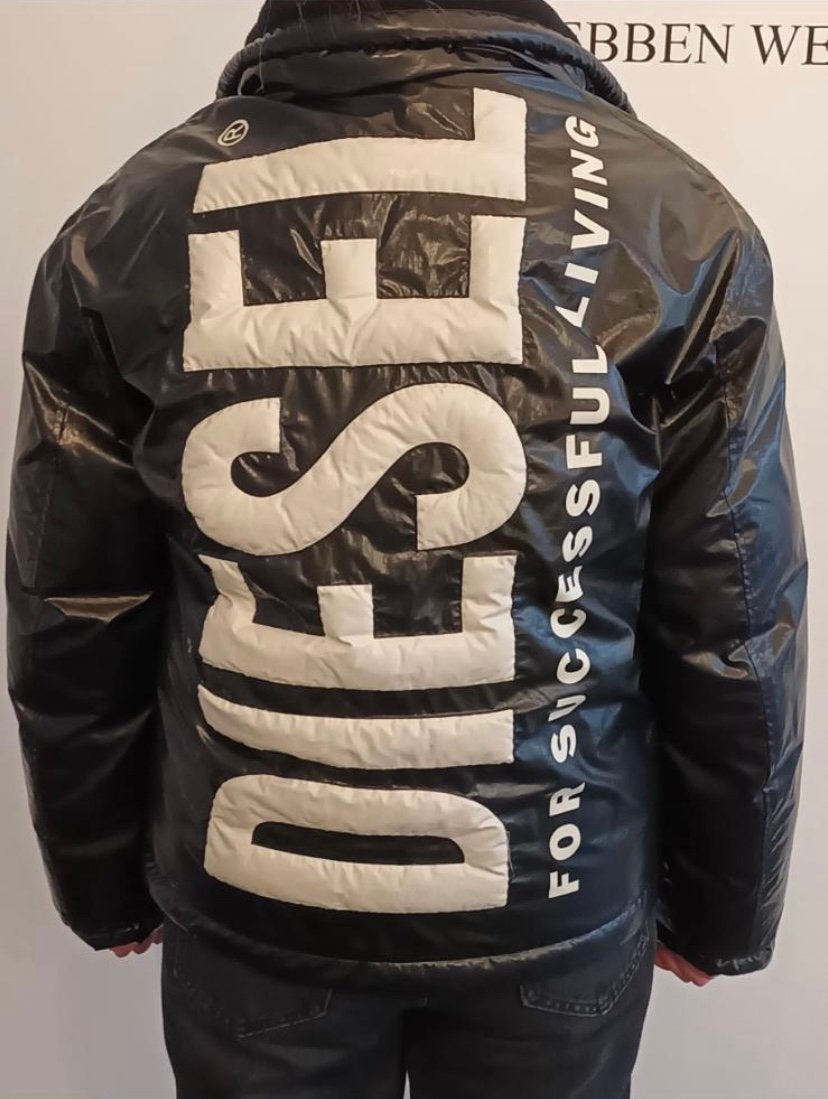 Diesel W-JUPITER jas unisex, Kleding | Dames, Ophalen, Zo goed als nieuw, Maat 36 (S), Zwart