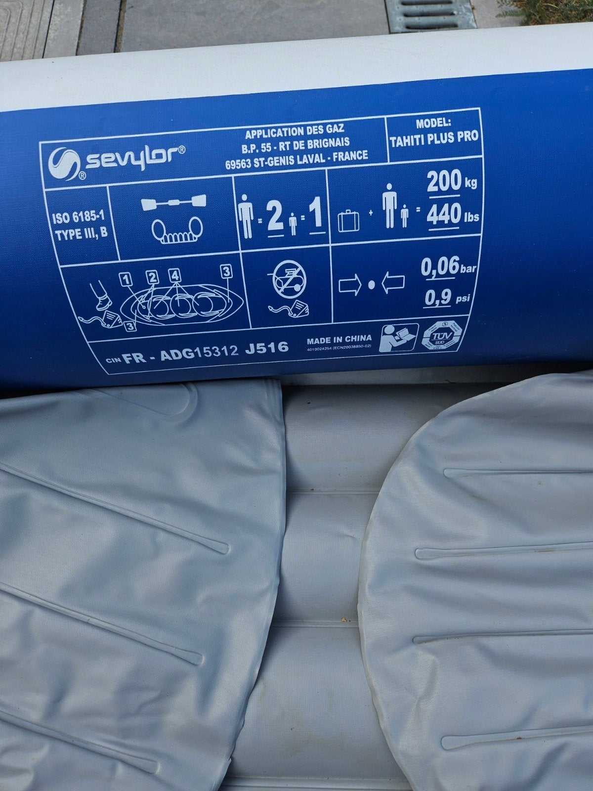 2 kajaks  sevylor blauw/wit 2 volwassenen, 1 kind, Caravans en Kamperen, Ophalen, Zo goed als nieuw, 3-persoons