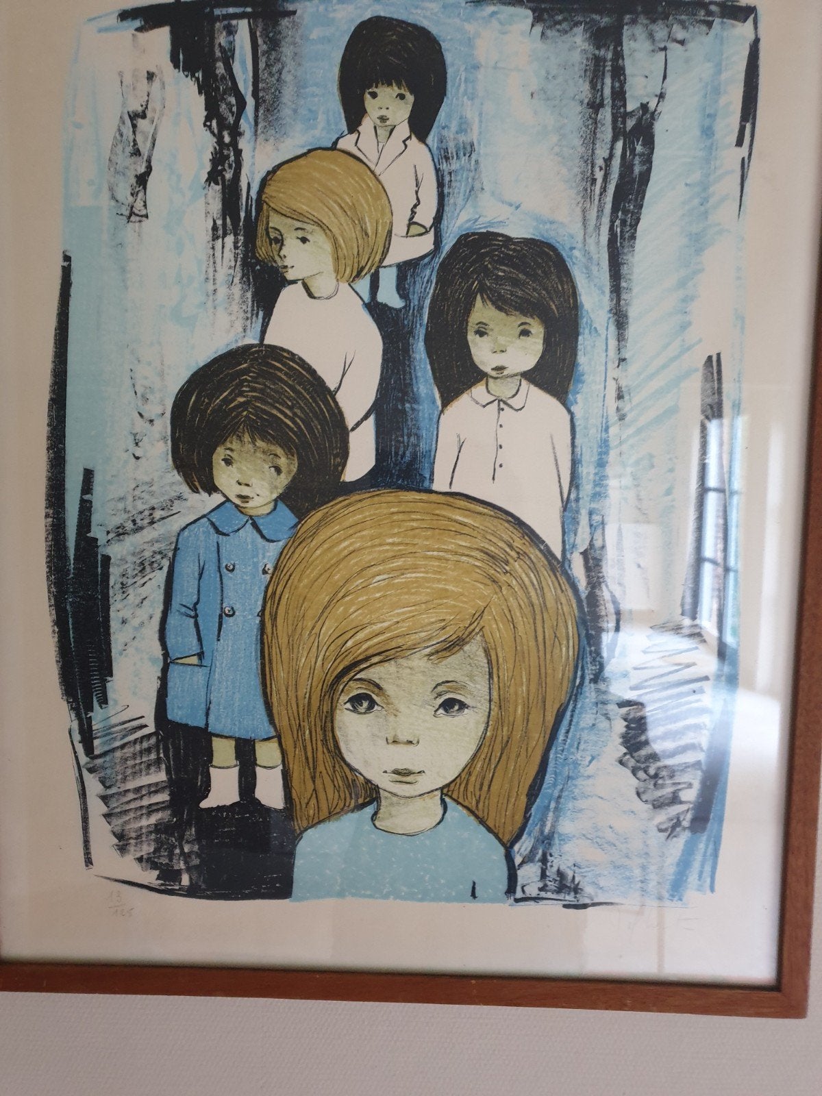 schilderij Jef Wauters, Antiek en Kunst, Ophalen, Achter glas, Portret of Personen