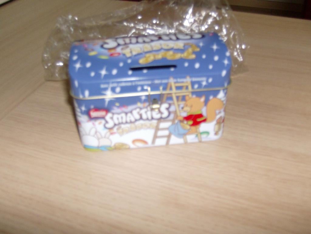 Spaarpot met slot smarties nieuw, Verzamelen, Ophalen of Verzenden, Nieuw
