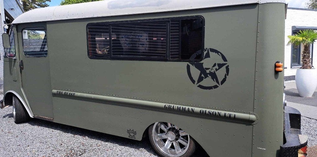 Chevrolet Gumman Olson stepvan V8 LT1 oltimer van, foto 4