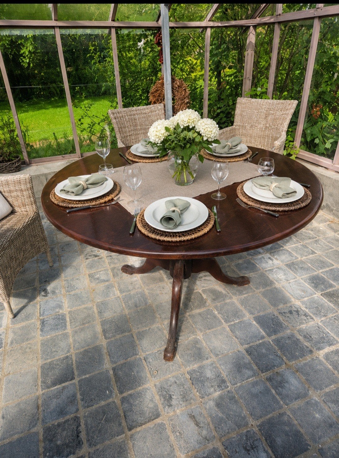 Table ronde en bois, Antiquités & Art, Enlèvement