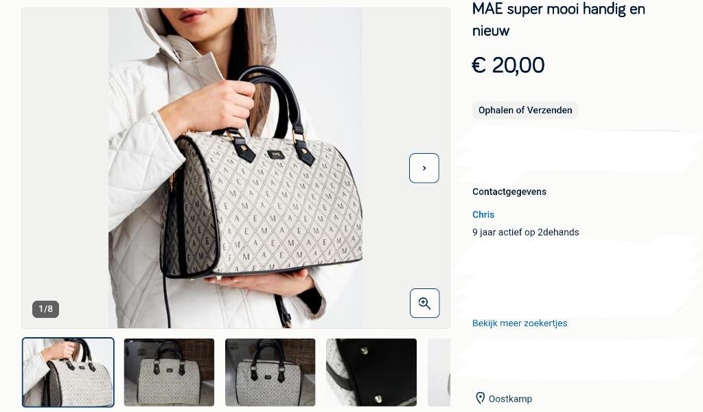 Handtas met monogram van MAE super mooi handig en nieuw, Handtassen en Accessoires, Tassen | Damestassen, Nieuw, Handtas, Ophalen of Verzenden