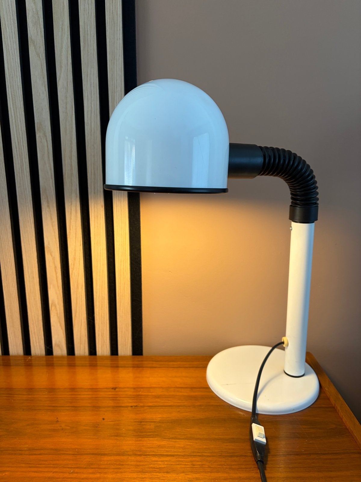 Vintage Alda bureaulamp / tafellamp, Blanc, Utilisé, Métal, Vintage