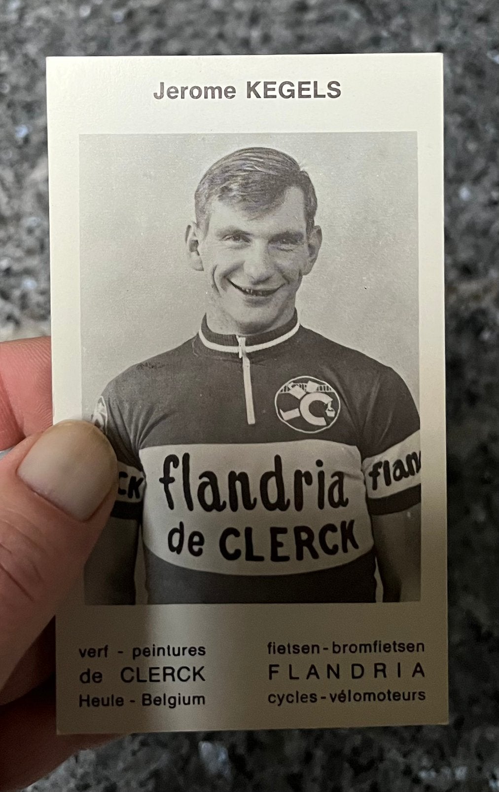 Le cycliste Jerome Kegels Flandria, Enlèvement, Comme neuf