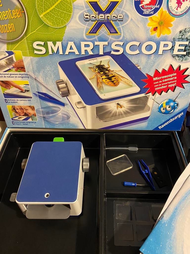 Ravensburger experimenteerdozen X science smartscope/stenen, Kinderen en Baby's, Speelgoed | Educatief en Creatief, Zo goed als nieuw