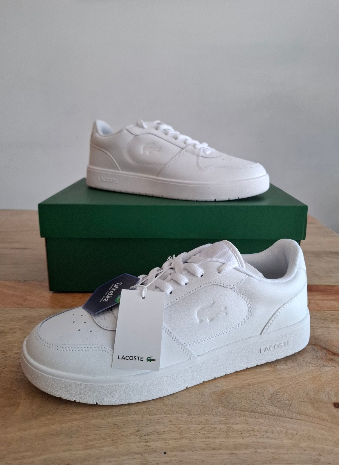 Nieuw! Lacoste Court Ace 225 Leren Sneakers - Wit - Maat 44, Nieuw, Ophalen of Verzenden, Sneakers, Wit