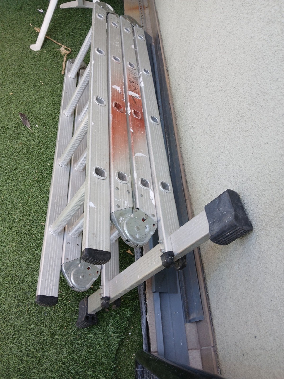 aluminium  plooiladder, Doe-het-zelf en Bouw, Ladders en Trappen, Ophalen