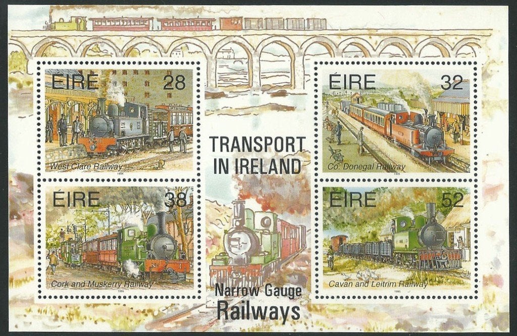 IERLAND 1995 Treinen Blokje, Michel: B-15, Postfris.      , Verzenden, Postfris, Treinen
