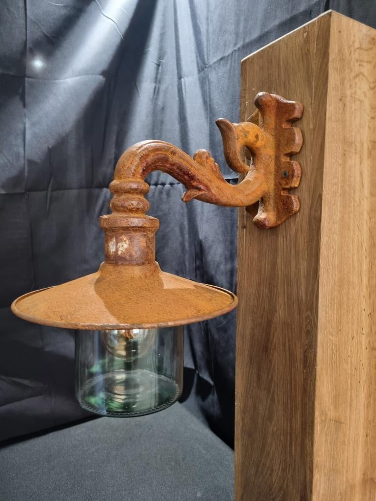 Buitenlamp landelijk, smeedijzer, Ophalen