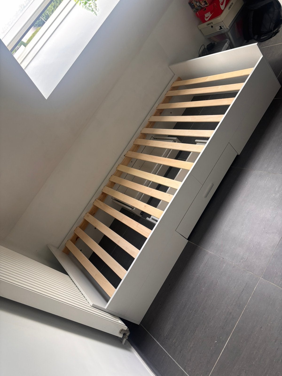 Lit pour enfant, matelas pour 1 personne, blanc, Maison & Meubles, Chambre à coucher | Lits, Comme neuf, Enlèvement
