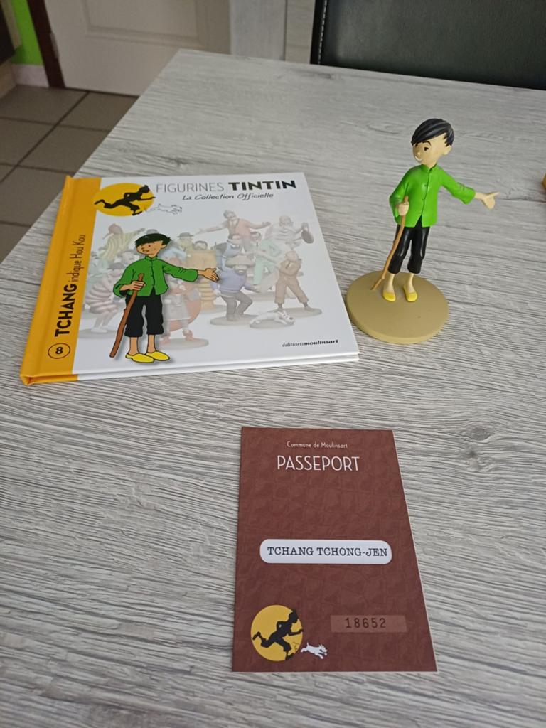 Beeldje Tchang nummer 8 officiële Moulinsart-collectie, Ophalen of Verzenden, Kuifje, Zo goed als nieuw, Beeldje of Figuurtje