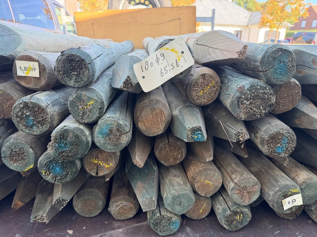 70-tal ronde houten tuinpalen dia 9cm x L 180cm, Ophalen, Nieuw, 180 tot 250 cm, Palen