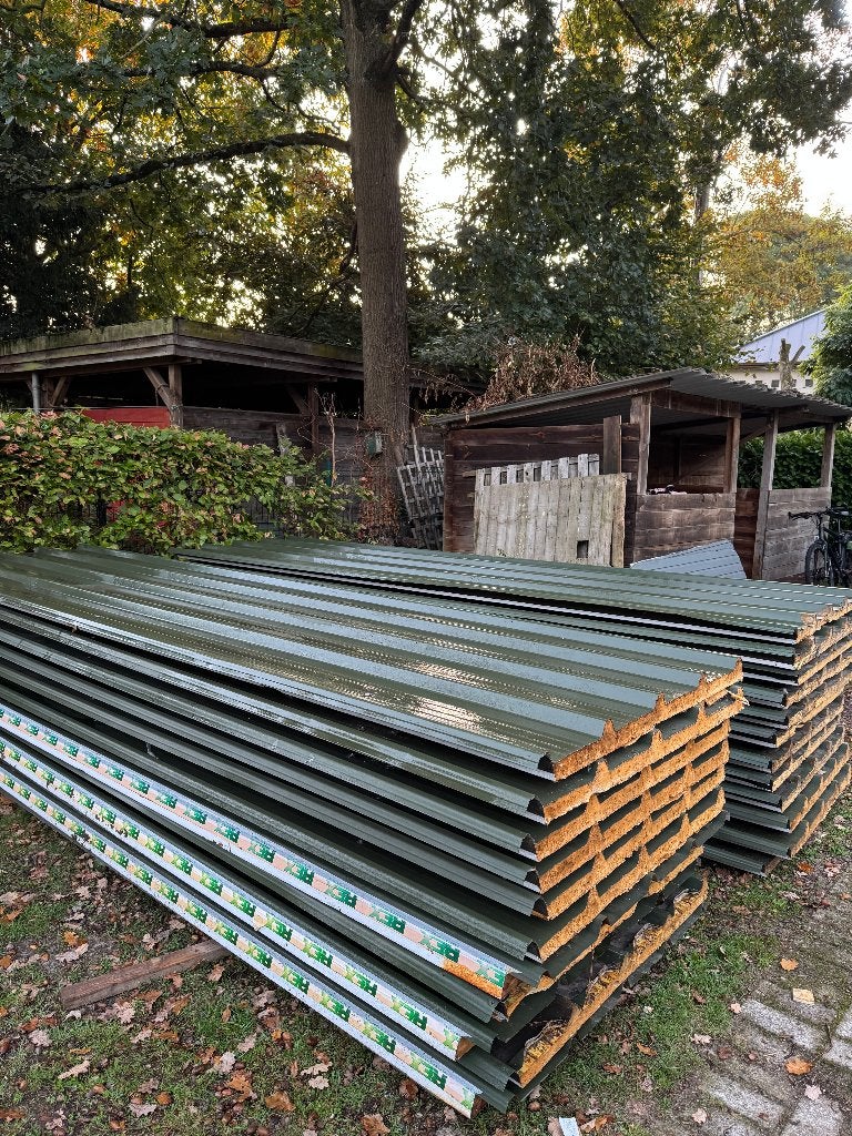 Geïsoleerde REX dakpanelen - lengte 2,85m - 24 stuks, Gebruikt, Overige kleuren, 15 m² of meer, Metaal
