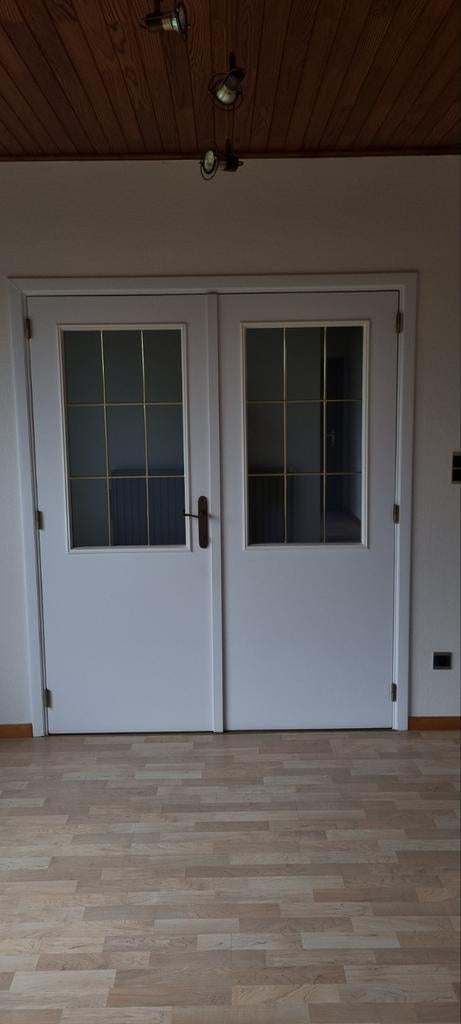 Dubbele binnendeur met glas, Ophalen