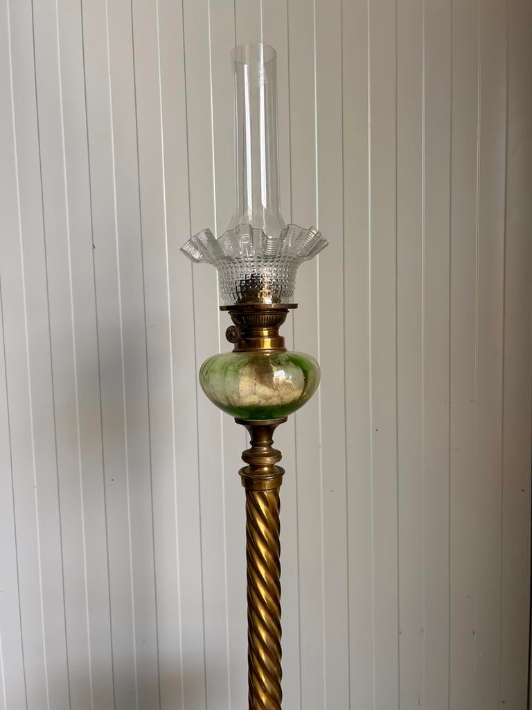 Petroleum zeer fraaie antieke salonlamp/vloerlamp -1900., Antiek en Kunst, Ophalen