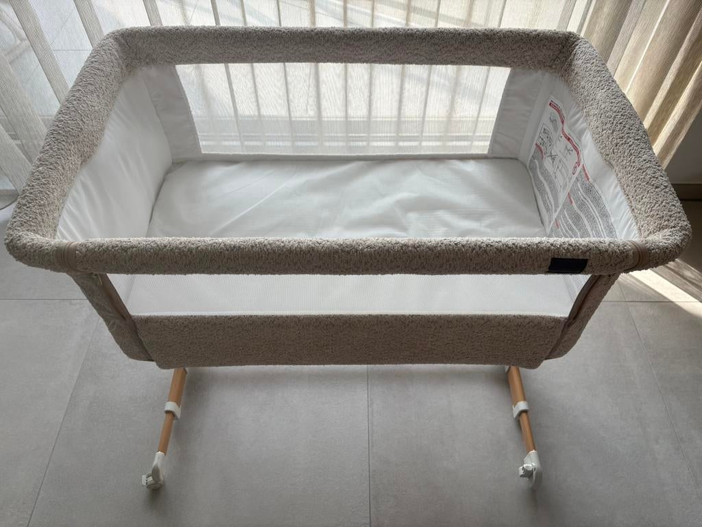 Co-sleeper Side by Side Naturel Bouclé - Cream, Kinderen en Baby's, Ophalen, Zo goed als nieuw, Wieg