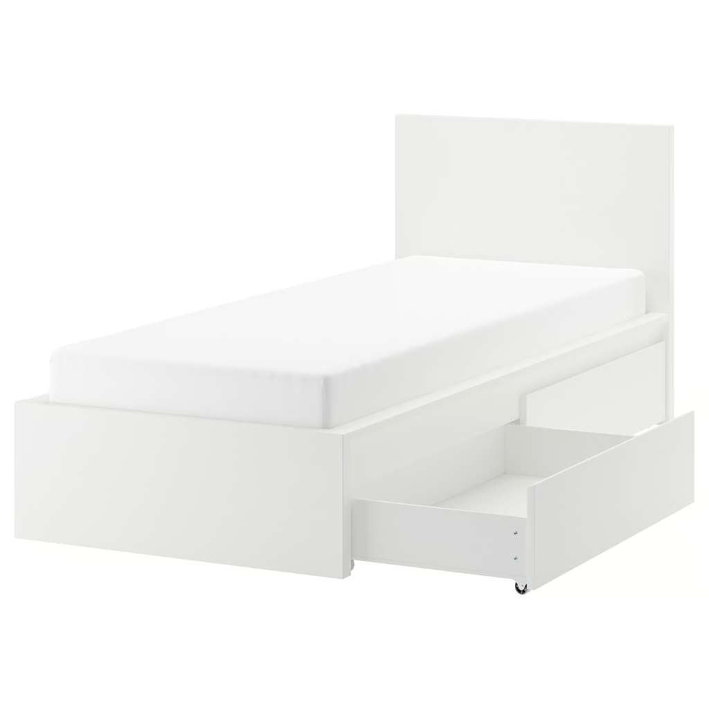 Lit simple Ikea Malm, 90 cm, Enlèvement, 200 cm, Une personne
