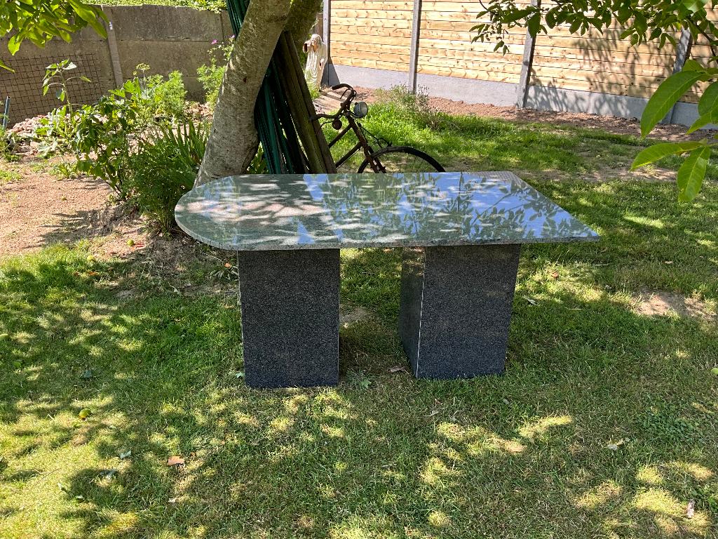 UNIEK aanbod: mooie granieten tafel, Ophalen, Overige materialen, Gebruikt, 50 tot 100 cm