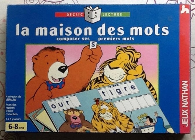 Jeu Nathan : La maison des mots, composer ses premiers mots, Enlèvement ou Envoi, Utilisé, Langue et Lecture